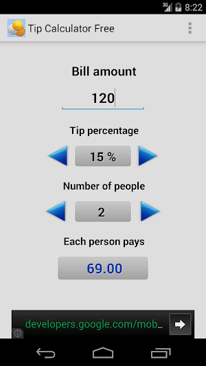 Tip Calculator Free Screenshot 0