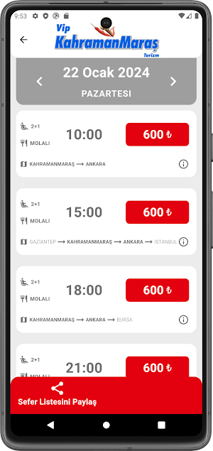 Vip Kahramanmaraş Turizm Screenshot 2