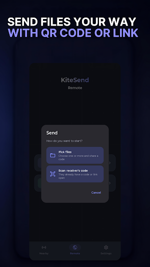 KiteSend: Secure File Transfer Screenshot 2