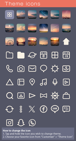 Sunset colored Theme +HOME Screenshot 3