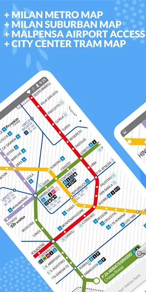 Milan Metro Map Screenshot 1