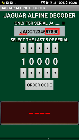 Jaguar Alpine Radiocode Decode Screenshot 0