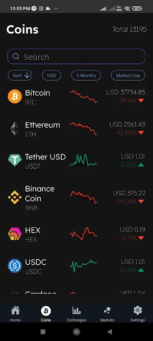 CoinData - CryptoCurrency App Screenshot 1