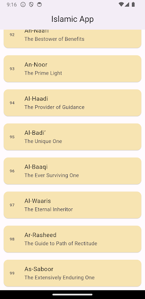 Allah 99 Names (Esmaul-Husna) Screenshot 3