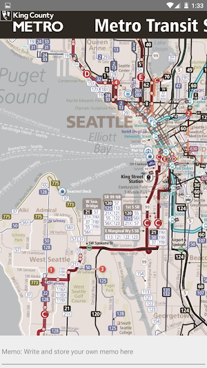 SEATTLE METRO RAIL BUS MAP Screenshot 1
