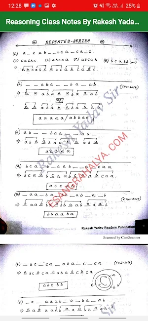 Rakesh Yadav Reasoning class notes Hindi Offline screenshot 5