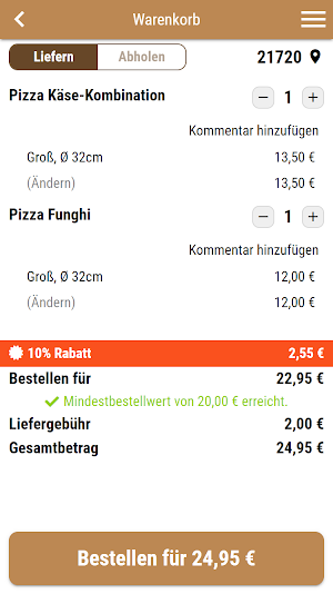 Mittel-Treff Lieferservice Screenshot 1