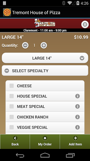 Tremont House of Pizza Screenshot 1