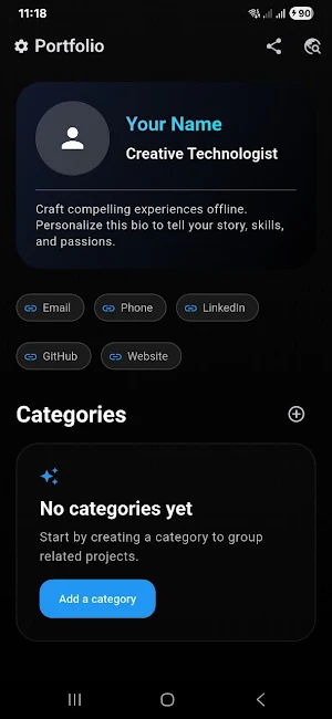Portify - Digital CV Screenshot 0