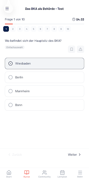 BKA & Kripo Einstellungstest Screenshot 2