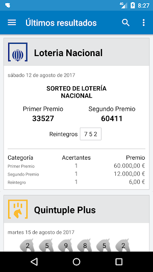Resultados Loterias y Apuestas Screenshot 0