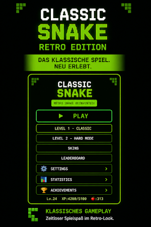 Classic Snake - Retro Edition Screenshot 0