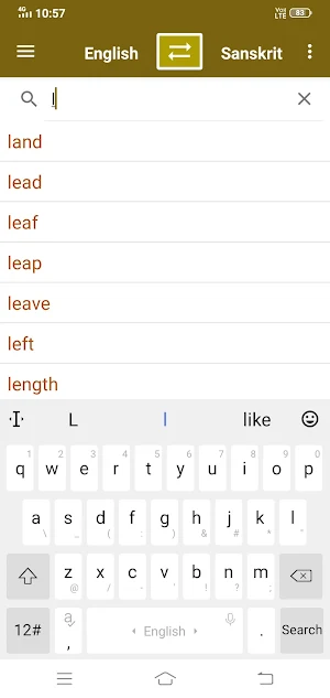 English To Sanskrit Dictionary Screenshot 1