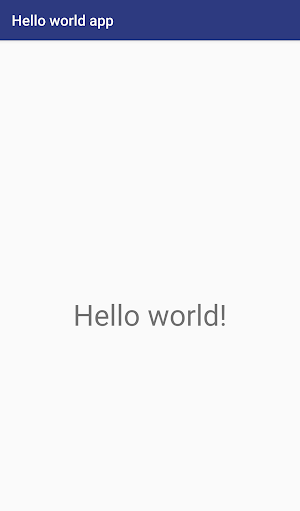 Simple Hello world Screenshot 0