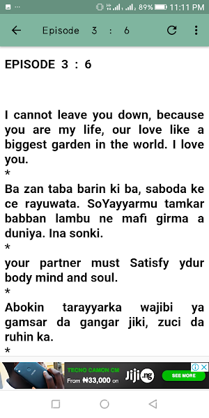 Sakon Soyayya Hausa Da Turanci Screenshot 2