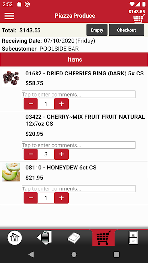 Piazza Produce Checkout App Screenshot 3