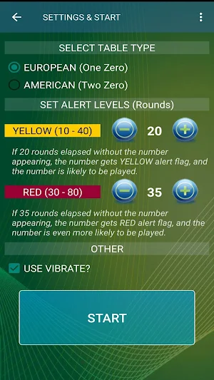 Roulette Inside Bet Counter & Predictor tool Screenshot 0