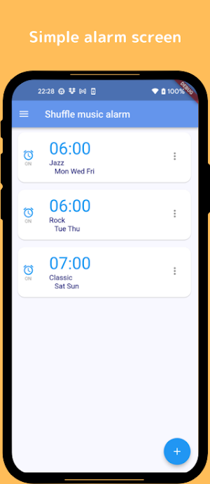 Shuffle Music Alarm Screenshot 0