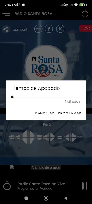 Radio Santa Rosa Perú AM FM OC Screenshot 1