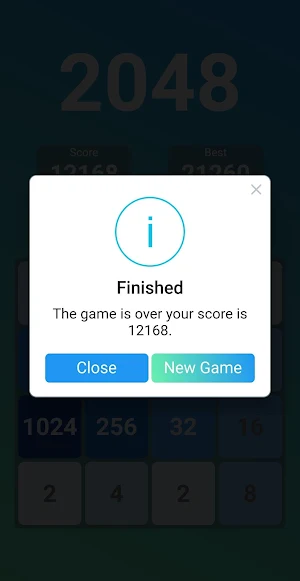 Flutter 2048 Screenshot 1
