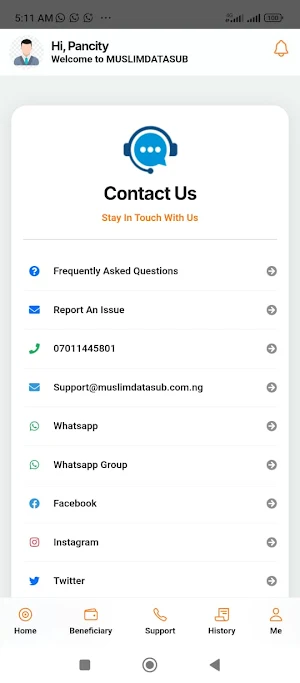 Muslim Data Sub Screenshot 2