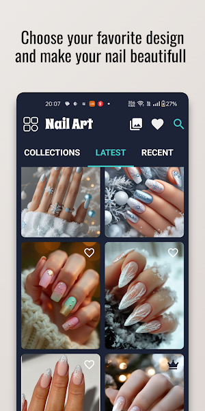 Frosty Tips Nail Polish Design Screenshot 2