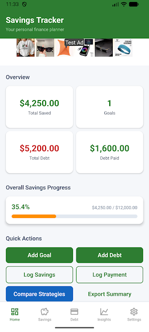 Savings Tracker Screenshot 0