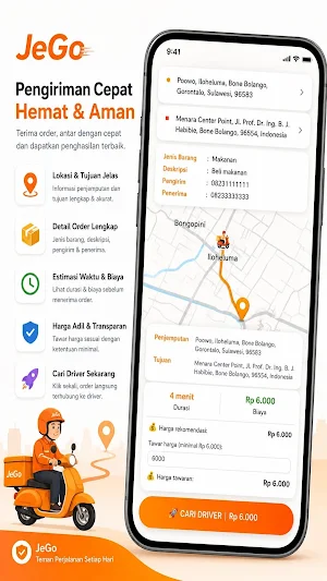 JEGO - Transportasi & Kurir Screenshot 1