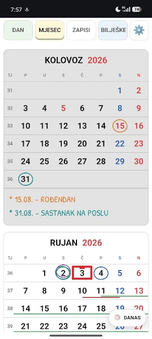 SVIBANJ – Kalendar i planer Screenshot 1