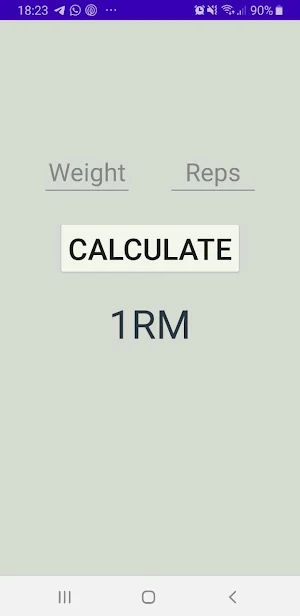 1 Rep Max Calculator Screenshot 2