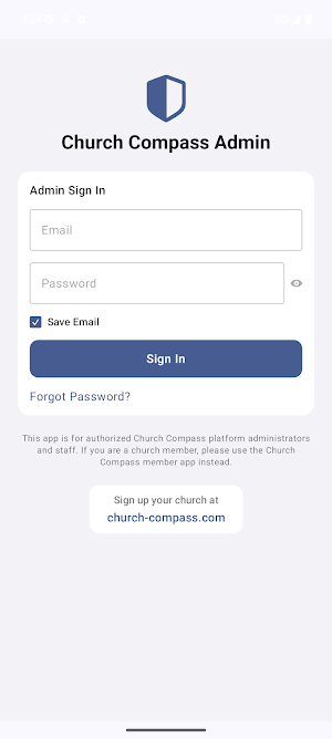 Church Compass Admin Screenshot 0
