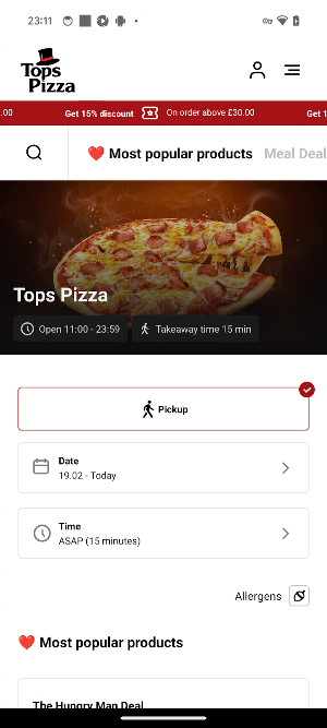 Tops Pizza Screenshot 0