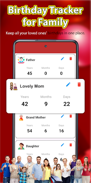 Age Calculator: Family Tracker Screenshot 3