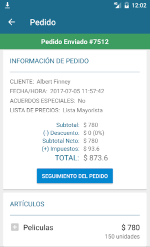Pedidos Móviles Screenshot 3