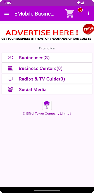 EMobile Business App Screenshot 1