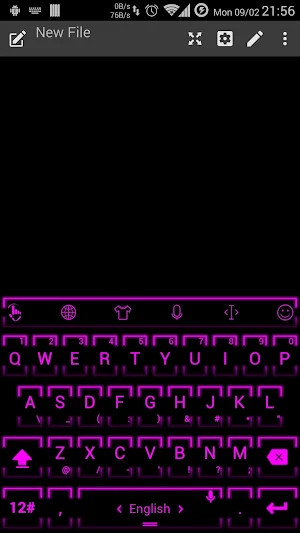 Keyboard Theme Neon 2 Purple Screenshot 0
