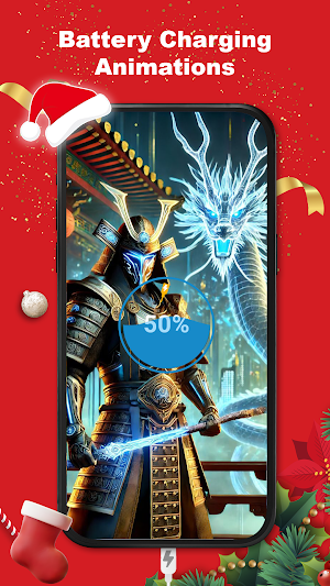 Santa Xmas Battery Wallpaper Screenshot 0