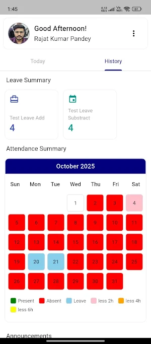 WayAttendance Screenshot 2