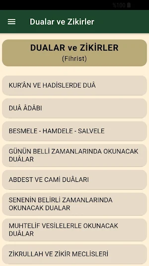Dualar ve Zikirler Screenshot 0