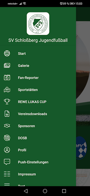 SV Schloßberg Jugendfußball Screenshot 2