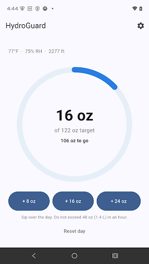 HydroGuard – Weather Hydration Screenshot 0