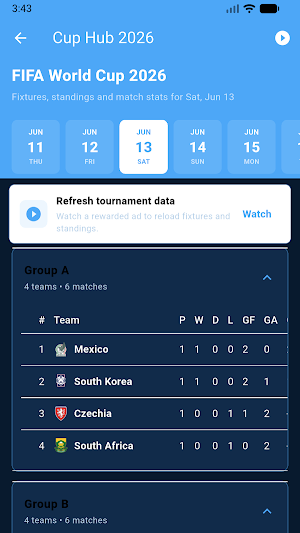 BitTv - Live Football Scores Screenshot 0