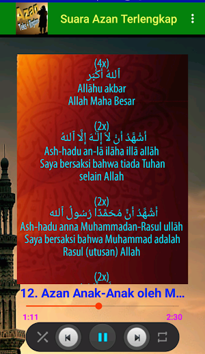 Suara Azan Lengkap Offline Screenshot 3
