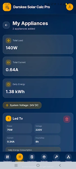 Solar PV Calc - Solar Designer Screenshot 2
