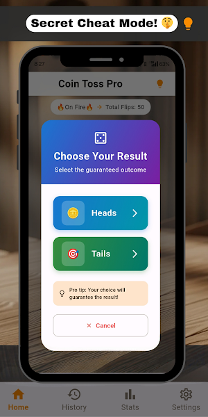 Coin Toss Pro: Head or Tail Screenshot 1