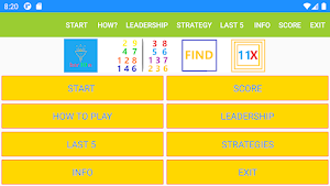 Bar10n Find11x - Brain Card Game Screenshot 0