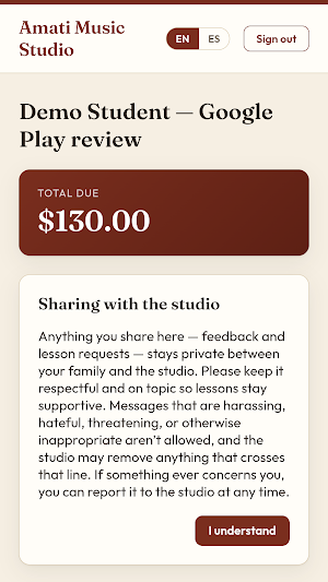 Amati — Studio Manager Screenshot 0