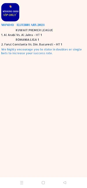 Winning Odds - VIP Matches Screenshot 2