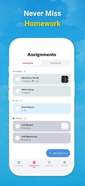 Easy School Timetable Screenshot 1