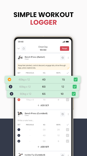 GymNotes: Gymbook Strength Log Screenshot 1